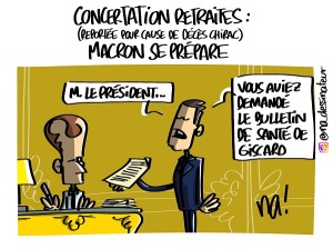 Concertation retraites reportée – dessin bonus