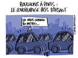 Bouchons à Paris, le covoiturage pris d’assaut