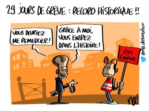 29 jours de grève : record historique !