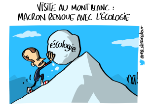 Visite au Mont Blanc, Macron renoue avec l’écologie