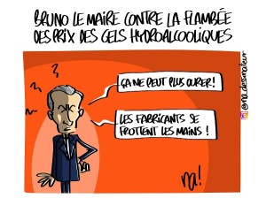 Bruno Le Maire contre la flambée des prix des gels hydroalcooliques