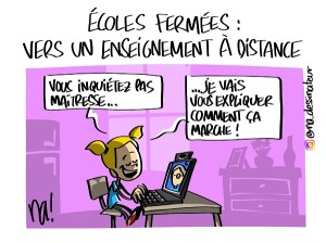 écoles fermées, vers un enseignement à distance