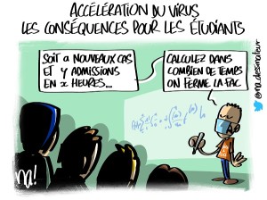 accélération du virus, les conséquences pour les étudiants