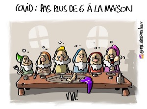 Covid, pas plus de 6 à la maison