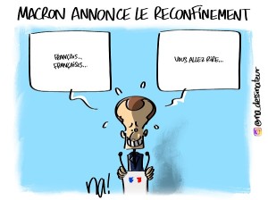 Macron annonce le reconfinement