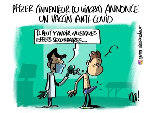 dessin bonus du jour : Pfizer annonce un vaccin anti-covid