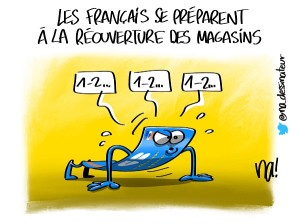 Les Français se préparent à la réouverture des magasins