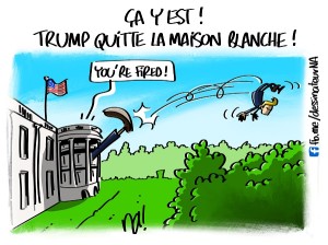 Trump quitte la maison blanche