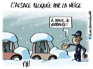 L’Alsace bloquée par la neige