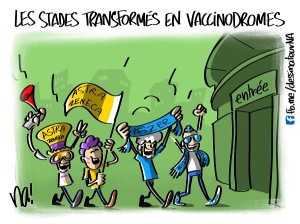 Les stades transformés en vaccinodromes