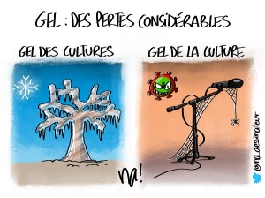 Gel, des pertes considérables