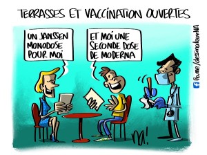 Terrasses et vaccination ouvertes