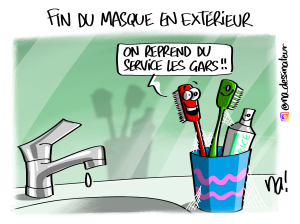 Fin du masque en extérieur