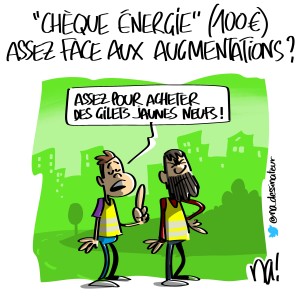 « chèque énergie » (100€) assez face aux augmentations ?