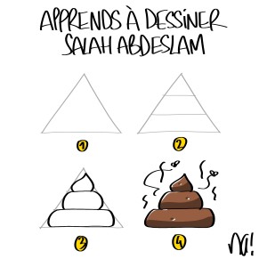 Apprendre à dessiner Salah Abdeslam