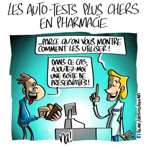 Les auto-tests plus chers en pharmacie