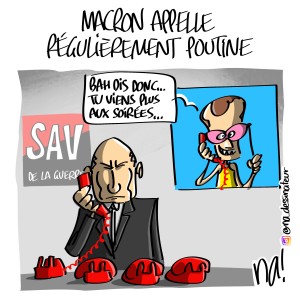 Macron appelle régulièrement Poutine