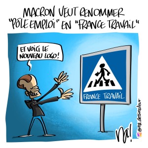 Macron veut renommer « Pôle Emploi » en « France Travail »