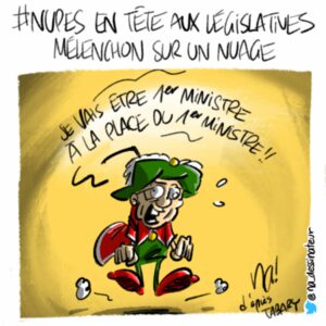 #nupes en tête aux législatives, Mélenchon sur un nuage